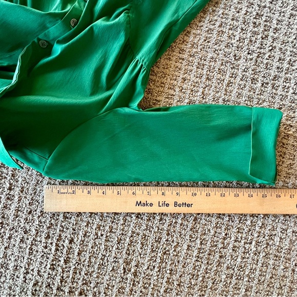 Vintage Scott Taylor Green Short Sleeve 80’s Blouse Size Small - Picture 9 of 11